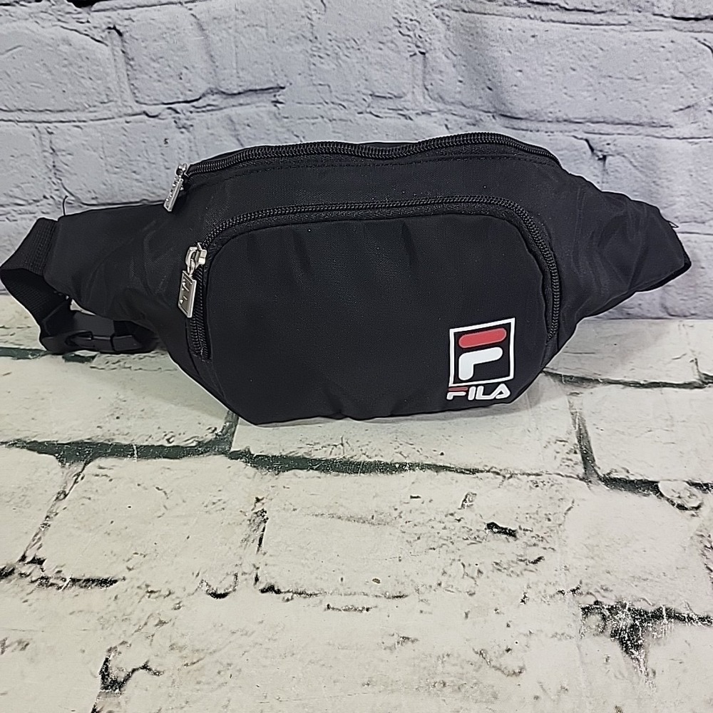 Fila Fanny Pack Waist Bag Sport Athletic‎ Hiking Travel Crossbody Black